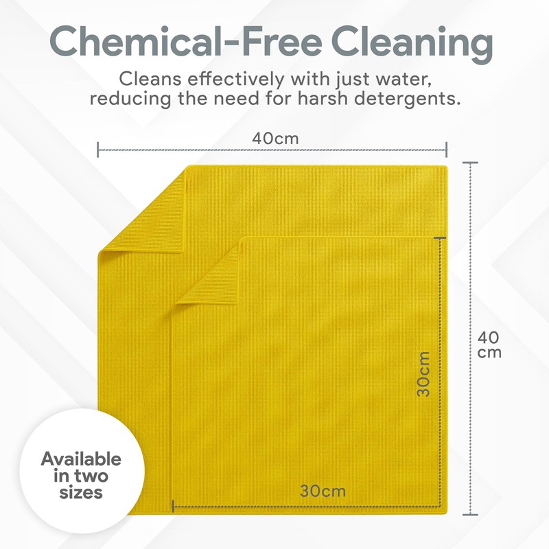 REXO Microfibre Cleaning Cloth - Pack of 10, Premium Reusable,