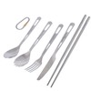 Boundless Voyage Ultra light Titanium Camping Cutlery Set 5 Pcs