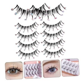 Beavorty Realistic Diamond False Eyelashes 5 Sets Lash Extensions for Women Natural Look Fluffy Suitable for Daily and Special Occasions