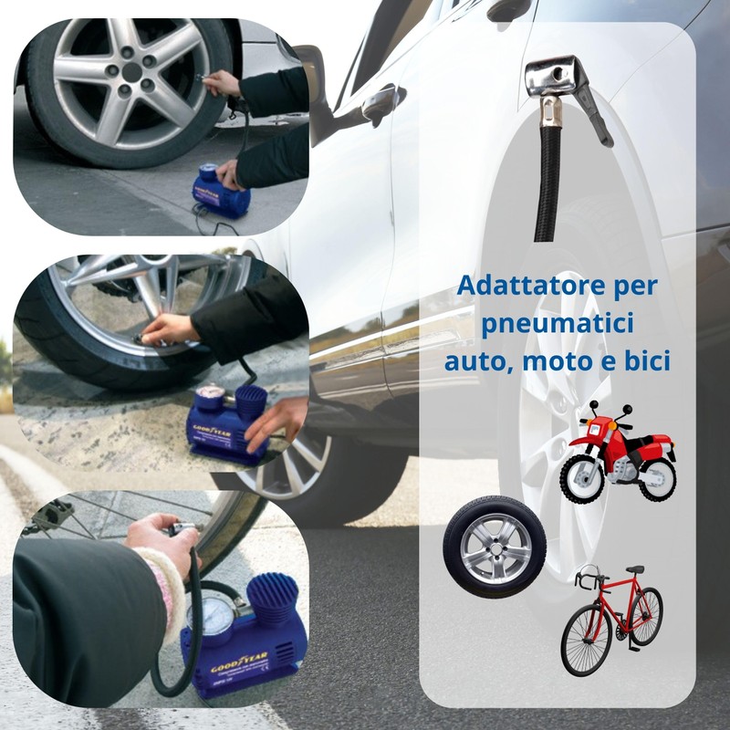 Goodyear 77364 Good Year Compressor with Manometer 12V, Blue