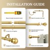 Curtain Rods for windows,1" Diameter Curtain Rod, 32-48" Standard Decorative