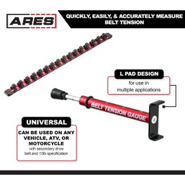 ARES 15033 - Belt Tension Gauge - Use After Belt Replacement, Adjustment or Wheel Service for Accurate Motorcycle Belt Tension Setting - Universal Design - 10 Lb Specification - Compatible with Harley