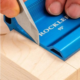 90° Saddle Square - Anodized Aluminum Positioning Squares for Woodworking Tasks - Angle Clamps for Straight & Mitered Cuts - Easy Use Woodworking Hand Tools to Quickly Draw Accurate Layout Lines