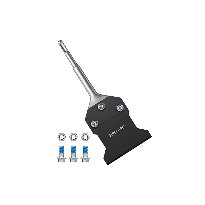 SDS Plus Floor Scraper with Spare Bolts and Nuts, Firecore