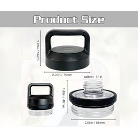 LSTORENICE Chug Cap Lid Replacement for 18/26/36/64 oz Yeti Rambler for Yeti Water Bottle Lid and Other Bottles Compatible Yeti Rambler Screw Top Lid Replacement Fits