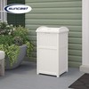 Suncast Wicker Plastic Outdoor Hideaway 33 Gallon Trash Can Bin