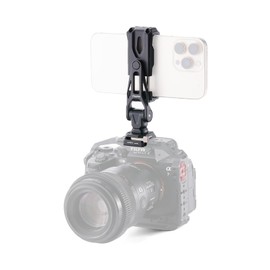 Tilta Tripod Phone Mount with NATO Adapter, 360° Rotation and 180° Tilts Adjustable Phone Mount for Cameras with 1/4"-20 Threads, Cold Shoe Receiver - Black TA-PMB5-NTK-B