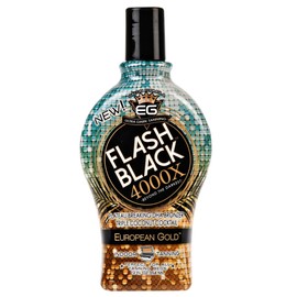 European Gold Flash Black 4000X Indoor Tanning Lotion, Triple Coconut Cocktail, DHA Bronzers, 12 fl. oz.
