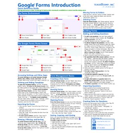 Google Forms Quick Reference Training Card - Laminated Tutorial Guide Cheat Sheet (Instructions and Tips)
