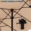 Tioutbot 13 FT Outdoor Umbrella, Large Double-Sided Rectangle Patio Market
