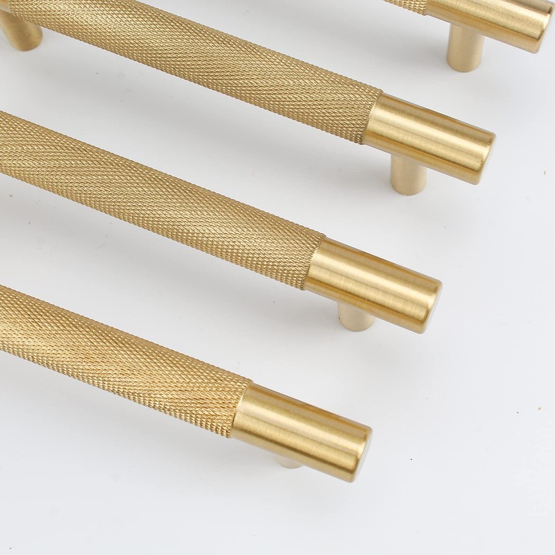 RZDEAL 4Pcs 5 Inch Solid Brass Cabinet Pulls Kitchen Cupboard