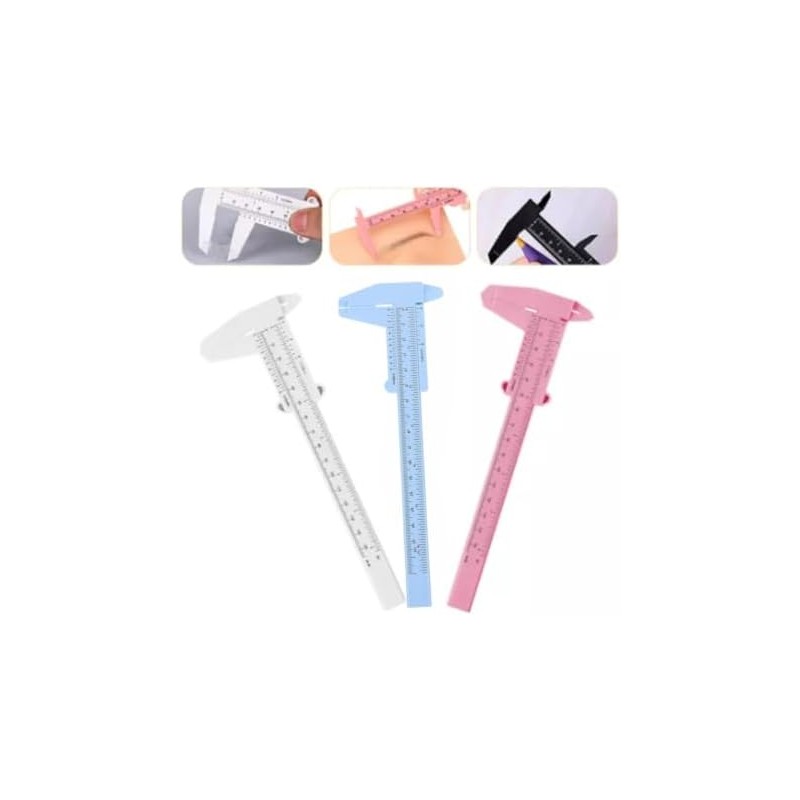 Kit Calibrador + Perfilador + Cepillo Para Diseño De Cejas