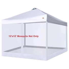 SCOCANOPY Replacement Mesh sidewall for Most 12x12 Canopy Or Gazebo,(White)