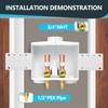 Seelink Washing Machine Outlet Box, Double Drains, 1/2 Inch Pex