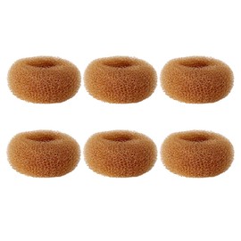 Extra Small Hair Bun Maker for Kids, 6 PCS Chignon Hair Donut Sock Bun Form for Girls, Mini Hair Doughnut Shaper for Short and Thin Hair (Small Size 2 Inch, Light Brown)