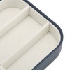Portable Jewelry Box PU Leather Large Capacity 2 Layers Travel