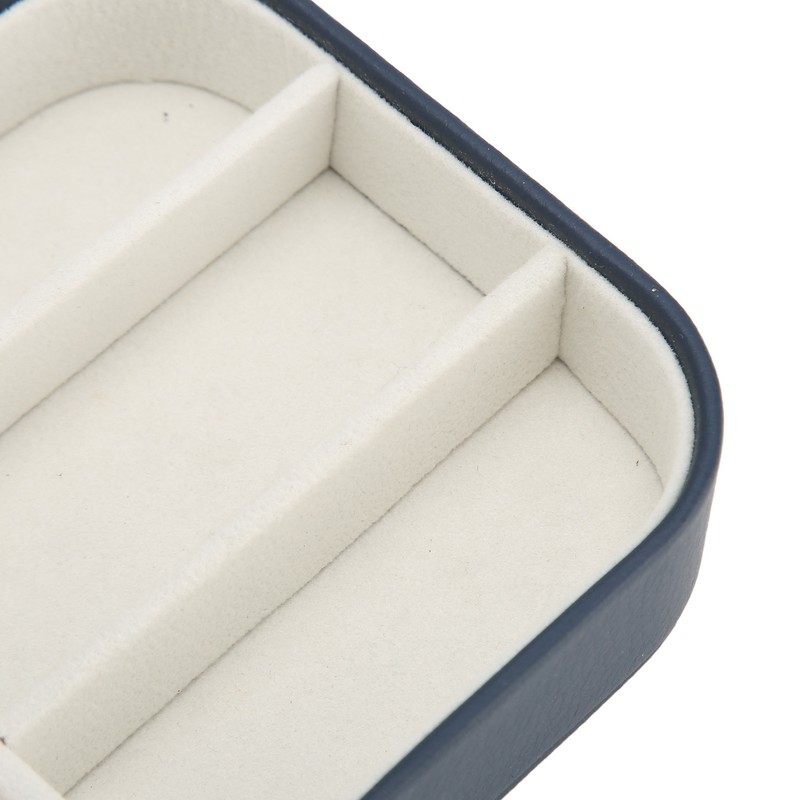 Portable Jewelry Box PU Leather Large Capacity 2 Layers Travel