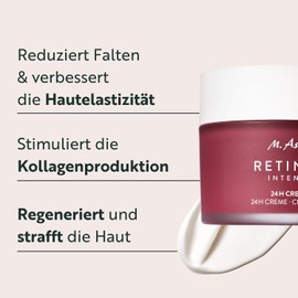 M. Asam Retinol Intense 24h Cream (100 ml) - Nourishing Face Cream for Effective Wrinkle Smoothing & Against Signs of Ageing with Hyaluronic & Shea Butter, Vegan Anti-Ageing Cream