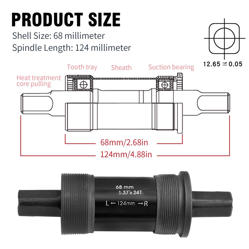 Hoypeyfiy Unisex Bbs15 Bottom Bracket Taper Bottom Bracket Bicycle for