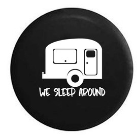 Pike Outdoors We Sleep Around Travel Trailer RV Camper Spare Tire Cover Black 29 in