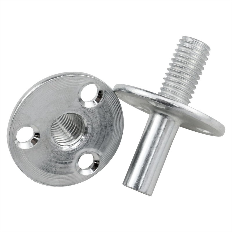 Metal M12 Bed Post Connector Furniture Leg Connector Screw-in T-Nut