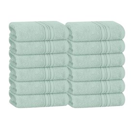 Boutiquo Toallitas Algodón Ultra Suaves Contiene Paños Faciales 12x12 Pulgadas Ideales Uso Diario Toallas Compactas Ligeras Multiusos Verde Mar