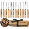 IMOTECHOM 12-Pieces Woodworking Wood Carving Tools Chisel Set with Canvas