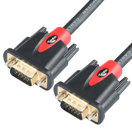 Tainston VGA to VGA Cable HD15 Monitor Cable with Ferrites Male to Male-25 Feet