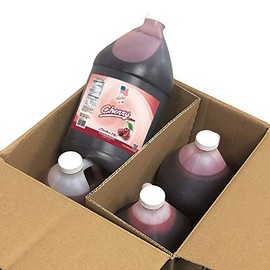 Cherry Slushee Mix - Case of 4 x 1 Gallons | 512 oz (Yields Approx. 385-12oz servings per case) | Mixing Ratio 7 (Water) to 1 (Product Mix)