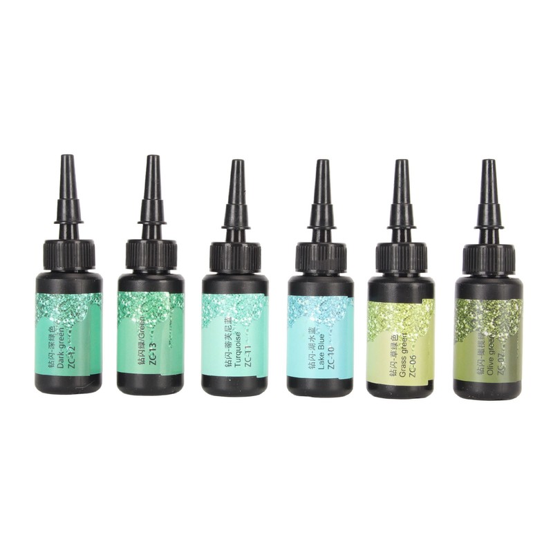 6pcs Colored UV Resin 10ml Each Pen Shaped Fast Curing