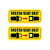 2X Fasten Seat Belt Sticker Warning Caution Vehicle car Bus