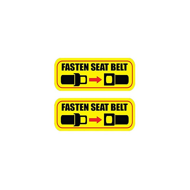 2X Fasten Seat Belt Sticker Warning Caution Vehicle car Bus