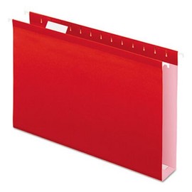 Reinforced 2'' Extra Capacity Hanging Folders, Legal, Red, 25/Box, Sold as 1 Box