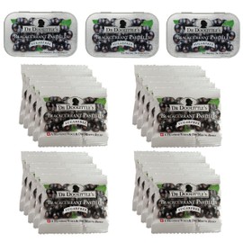 Dr. Doolittle’s Sugar Free Soft Fruit Pastilles for Voice and Throat, Blackcurrant Flavor, Multipack of 2.12 Ounce Tin, 3 Pack and .33 Ounce Travel Size Bag, 20 Pack