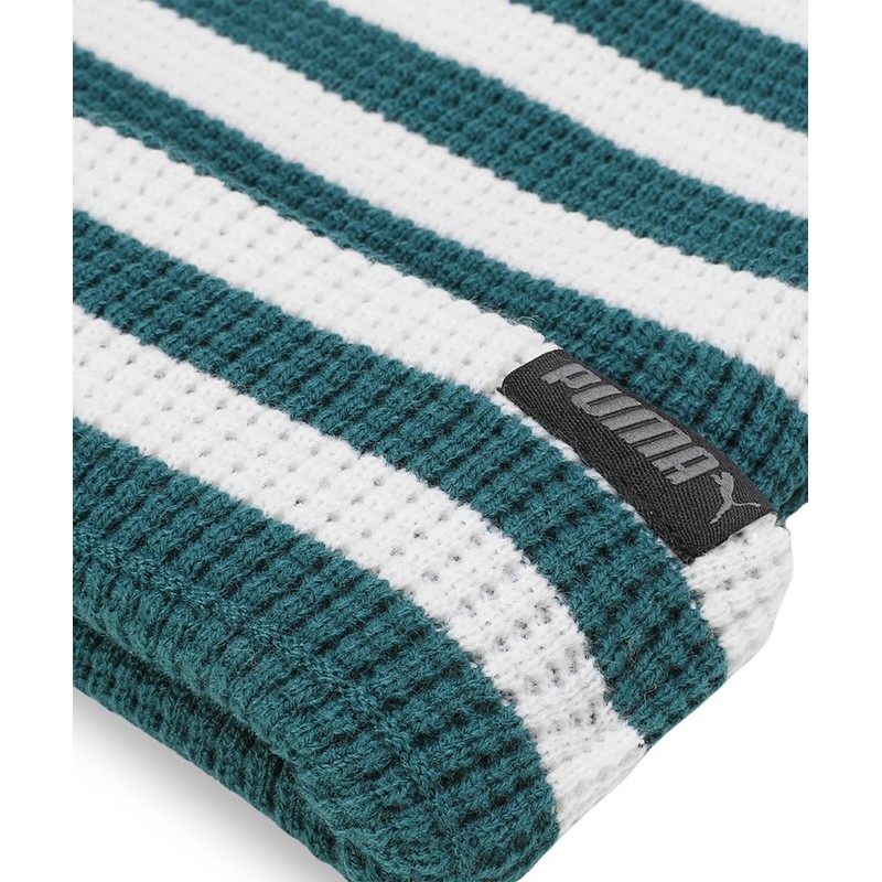 Puma Classics Mid Fit Beanie 025677 Knit Hat, Cold Green/Puma