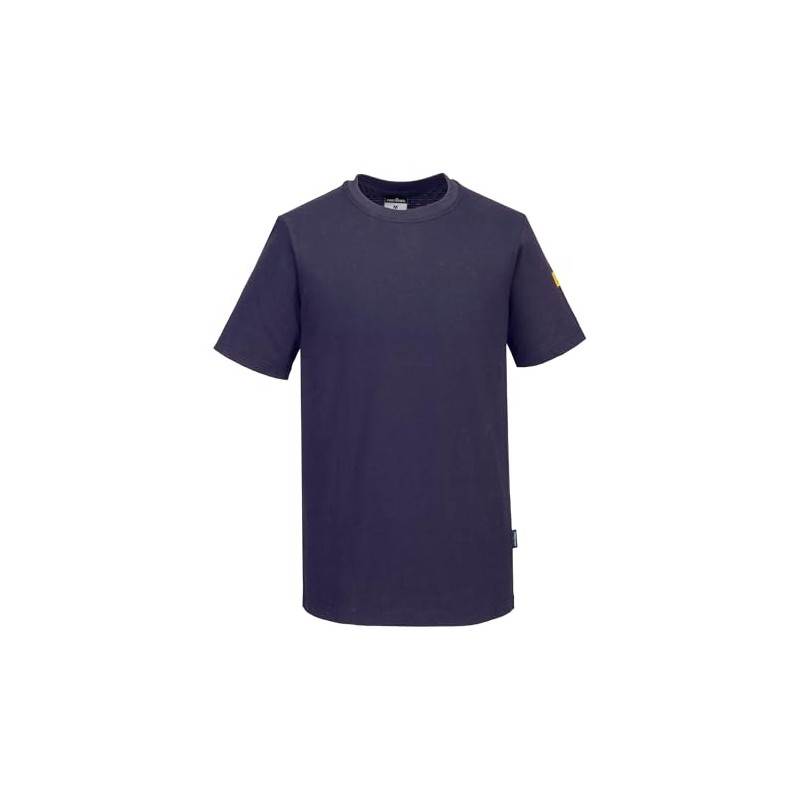 Portwest Anti-Static ESD T-Shirt, Size: XXL, Colour: Navy, AS20NARXXL