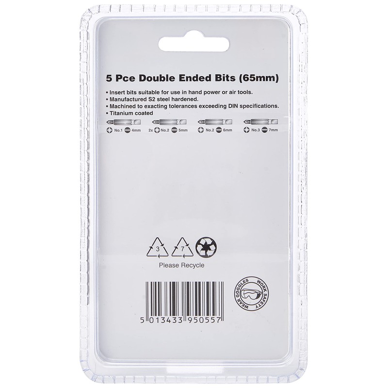 5PC Double END 65MM Mixed BITS PC