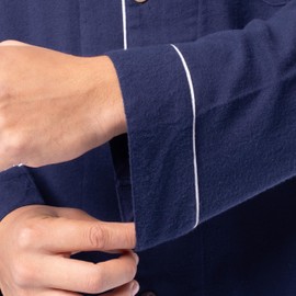 Fruit of the Loom Men's Flannel Pajama Sleep Set, Navy