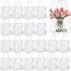 40PCS Bolsas de Regalo de PVC Transparente con Asas, Bolsas