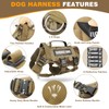 WINSEE Tactical Dog Harness with Dog Leash, Service Working MOLLE