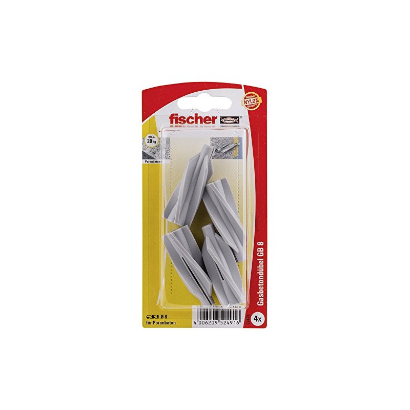 fischer 052491 K self-service card, contents: 4 x aerated concrete