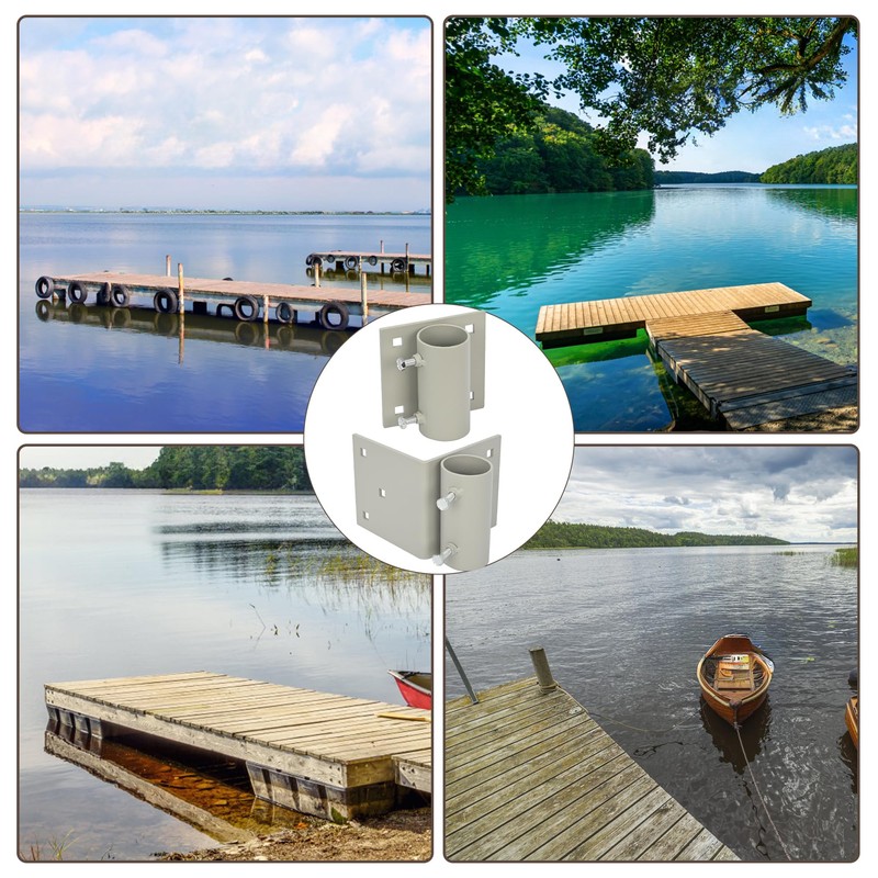 tonchean 4 Pack Stationary Dock Side Leg Pipe Holder Brackets,