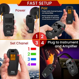 Pyle Audio Transmitter and Receiver, Black, 11.42” x 3.9” x 9.49” -inches (PYGTWIR06)