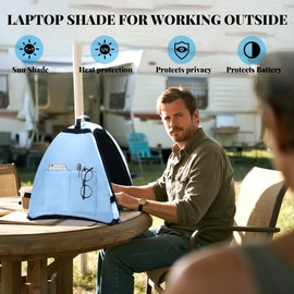 Laptop Sun Shade, Privacy Foldable Shield-Fits 13-16 inch Laptop