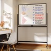 Neatsure Large Rolling Whiteboard on Wheels, 48" x 36" Double-Sided