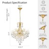 WUZUPS Crystal Chandelier 5-Light Pendant Ceiling Light Modern Lighting Fixture