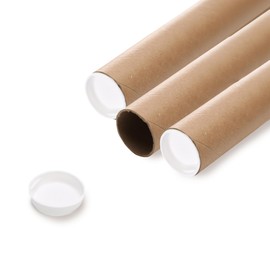 The Boxery Brown/Kraft Shipping, Storage, Posters, Arts, Crafts, Documents, Mailing Tubes 3 inch x 26 inch - 24 PACK, Made in the USA, Reusable and Recyclable