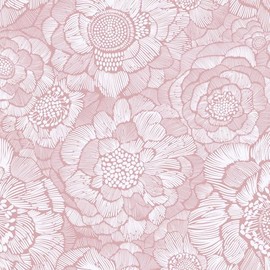 HeloHo Pink Peel and Stick Wallpaper Pink Floral Contact Paper Boho Wallpaper Removable Self Adhesive Flower Wall Paper for Cabinet Bathroom Bedroom Decoral Papel Tapiz para Pared 17.3" X 78.7"