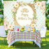 Joliaco Happy Mother's Day Backdrop Floral Gold Dots Mother's Day