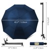 UPF 50+ Beach Umbrella with Adjustable Universal Clamp